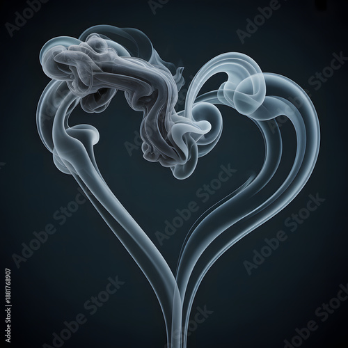 Wallpaper Mural Heart-Shaped Smoke Stack with Rising Smoke on Dark Background Torontodigital.ca