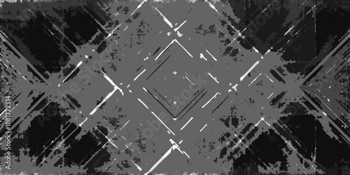 Abstract geometric pattern with intersecting lines and dark contrasting areas