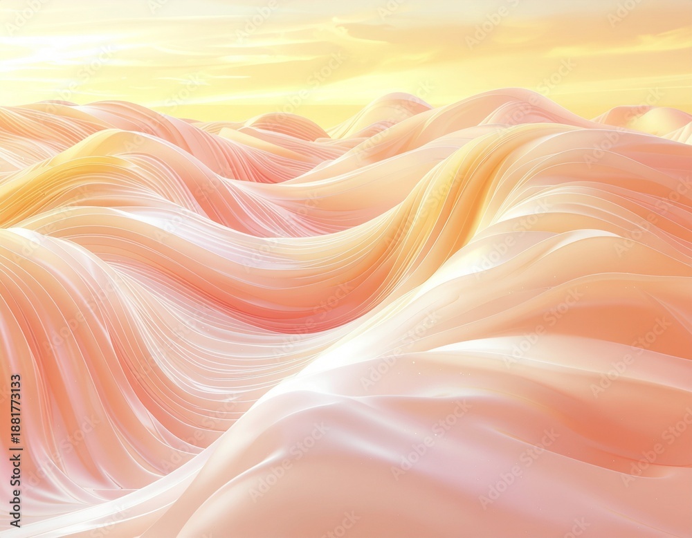 Obraz premium Warm flowing abstract background with soft gradient motion
