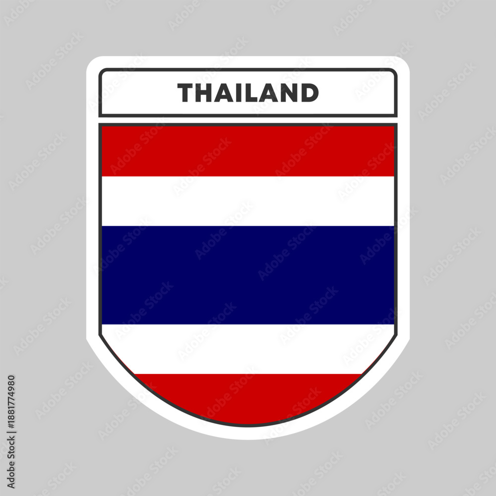 Obraz premium National flag of Thailand illustration design
