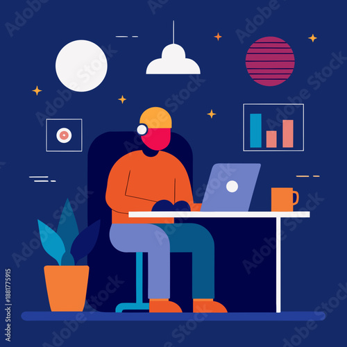 
Metaverse Office Solo Worker