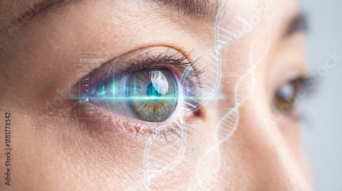 Close-up of a high-tech eye...