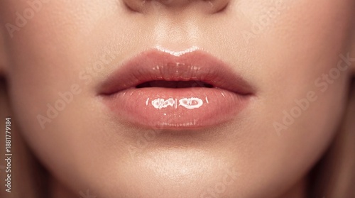Soft focus on luscious lips...