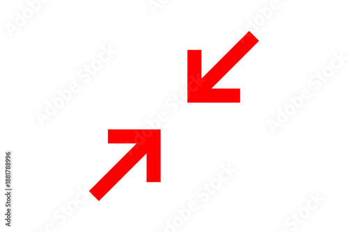 Red Minimize Icon - Clean inward arrows symbol for screen reduction and compression isolated on transparent background for professional software and mobile UI layout. Free Download Red Minimize Icon - Clean inward arrows symbol for screen reduction and compression isolated on transparent background for professional software and mobile UI layout. - GFXLoad