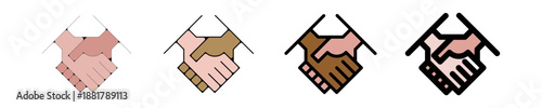 Icône de serrage de mains – Accord et partenariat d’entreprise