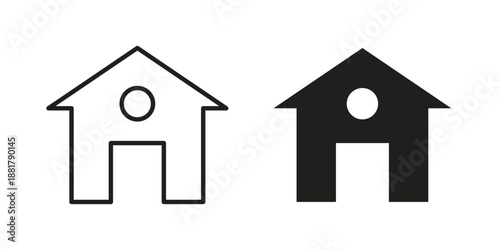 Home icons. Line Illustration Vector Template. Clipart concept illustration