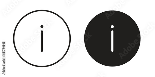 Info icons. Line Illustration Vector Template. Clipart concept illustration