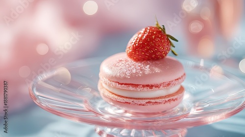strawberry cake with whipped cream