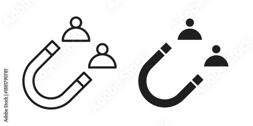Lead generation icons. Line Illustration Vector Template. Clipart concept illustration