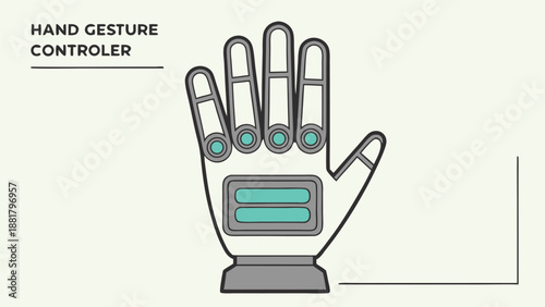 Hand gesture controller device illustration technology