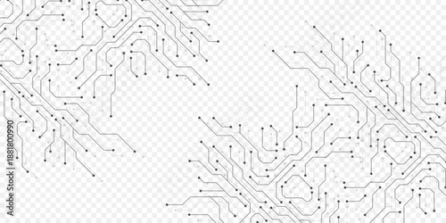 Motherboard digital abstract background. AI circuit board technology texture design. Semiconductor and computer processor on tech banner template concept. Vector illustration