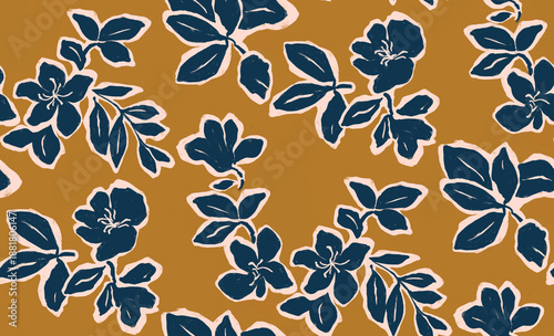 Seamless Colorful tie dye shibori print. Seamless hand drawn batik pattern.Rug textured background. Modern batik wallpaper tile. Watercolor pattern for fabric, clothes, wallpaper. Ethnic design.