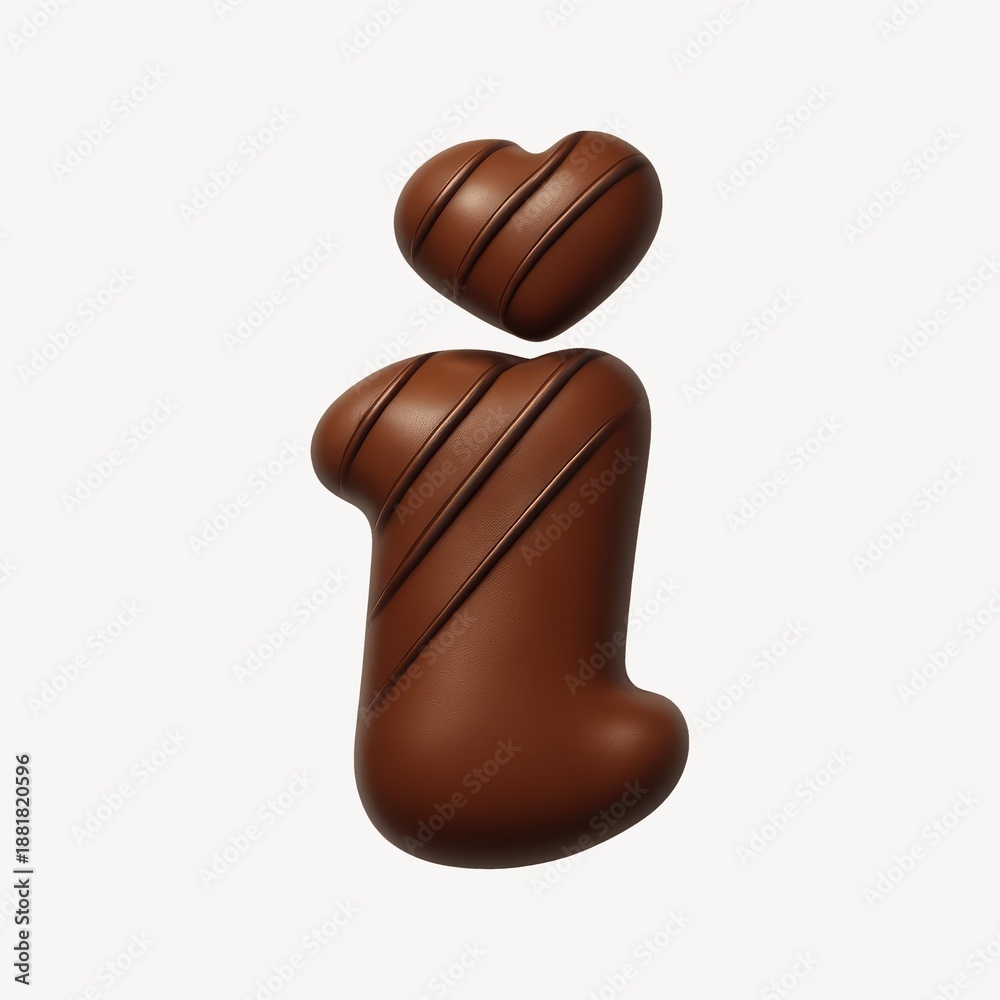 Obraz premium Chocolate letter with heart