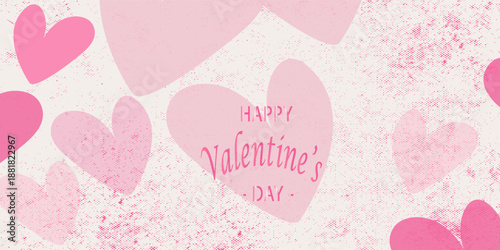 Beautiful trendy Valentine's day cards. Pink hearts Romantic design templates for February 14 or greeting card valentines . Suit for bussines, banners