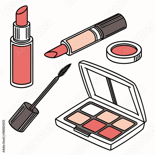 Beauty Makeup and Cosmetic Products Collection Set