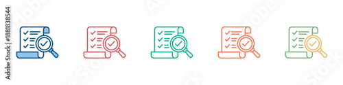 Audit Icon Set Multiple Style Collection 