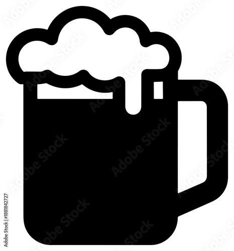 Frothy beer mug