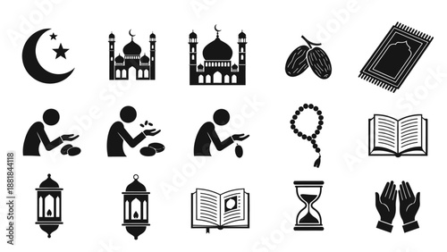 Islamic Symbols and Icons Collection.