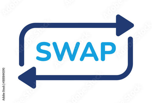 Swap icon symbol, vector exchange and refresh loop