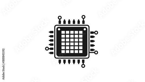 Microchip Processor Computer Circuit Board Component.