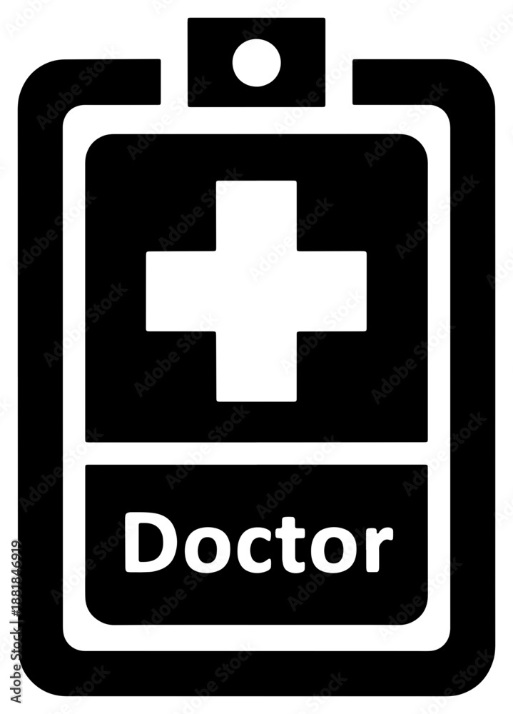 Obraz premium Doctor identification badge