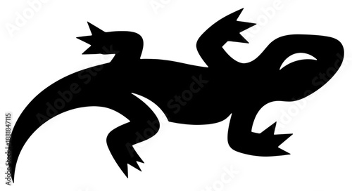 Silhouette of a lizard