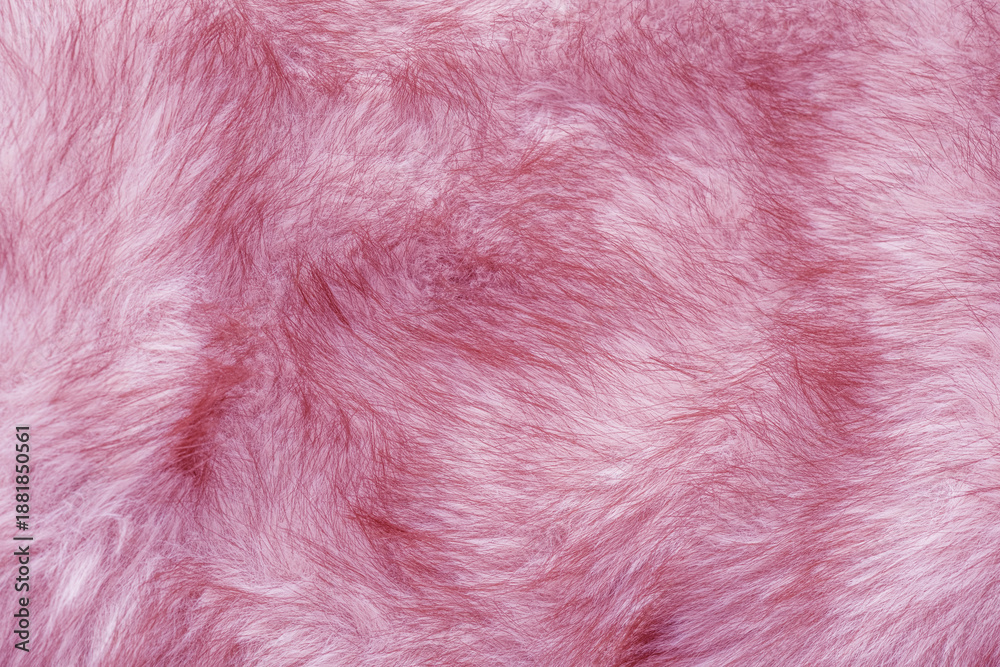 Fototapeta premium Soft fluffy light pink fur fabric texture background with deep shadows and beautiful highlights