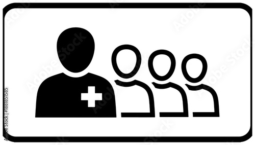 Healthcare professionals with patients