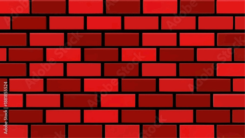 Vibrant Red and Maroon Brick Wall Pattern