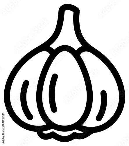 Simple garlic illustration