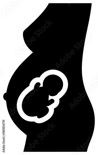 Silhouette of a pregnant woman