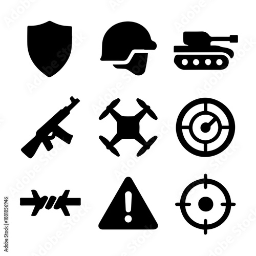 Security & Military Icon Sheet