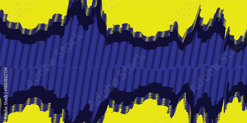 Yellow and blue abstract on a dark background. Sporty grunge design. Illustration for sports, backgrounds, animations.