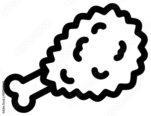 Illustration of a chicken drumstick