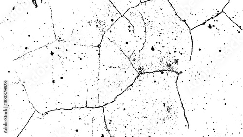 Grunge black and white distress texture with crack effect.