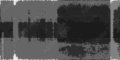 Abstract grayscale image featuring rectangular and fragmented dark shapes