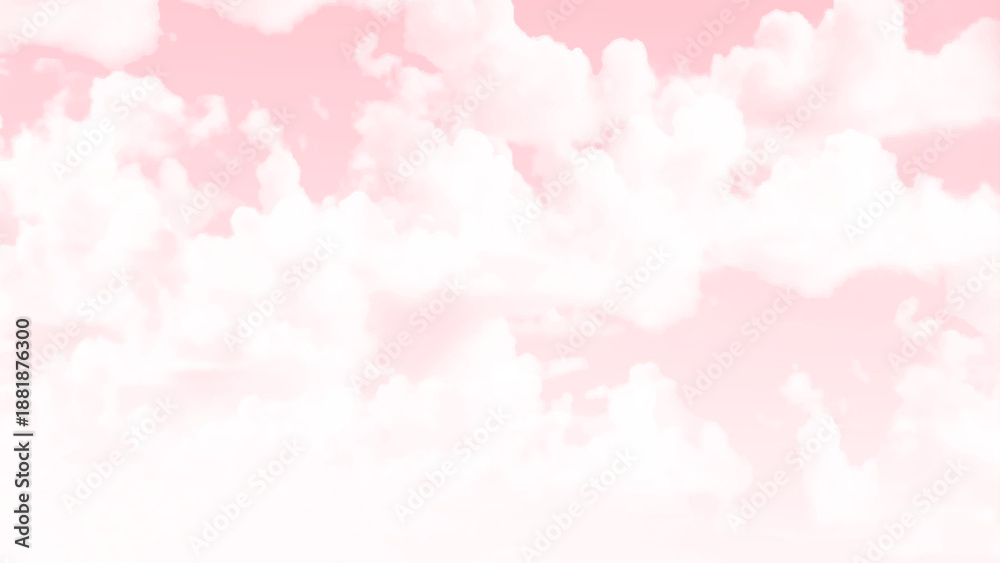 Obraz premium Beautiful pink sky with white clouds pattern background. Sky and clouds in daylight. Outdoor natural abstract background.