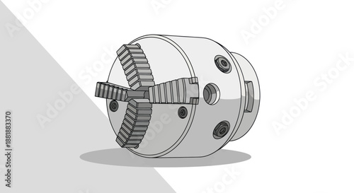 Lathe Chuck Tool Illustration