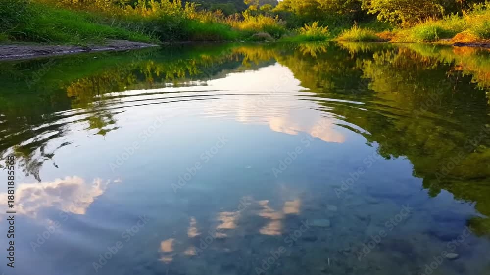 custom made wallpaper toronto digitalSubtle Interaction A low-angle shot demonstrating the gentle interaction of a slow ripple with the very shallow edges of the pool, perhaps revealing the subtle movement of sand or pebbles beneath the
