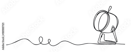 Continuous single line drawing depicting a stylized abstract figure in a contemplative pose with a long flowing wavy line, ideal for minimalist graphic elements and modern visual