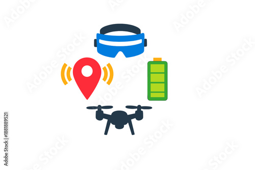 Technology tools used in drone operation for navigation and battery