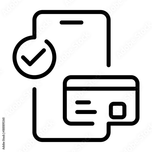 A linear icon showing a payment confirmation