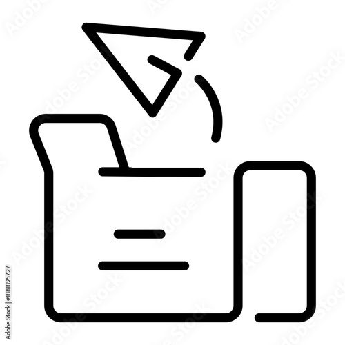 A linear style icon representing mail automation