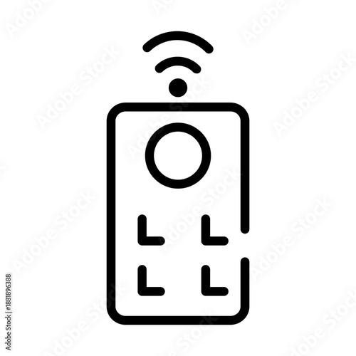 A linear style icon representing remote control