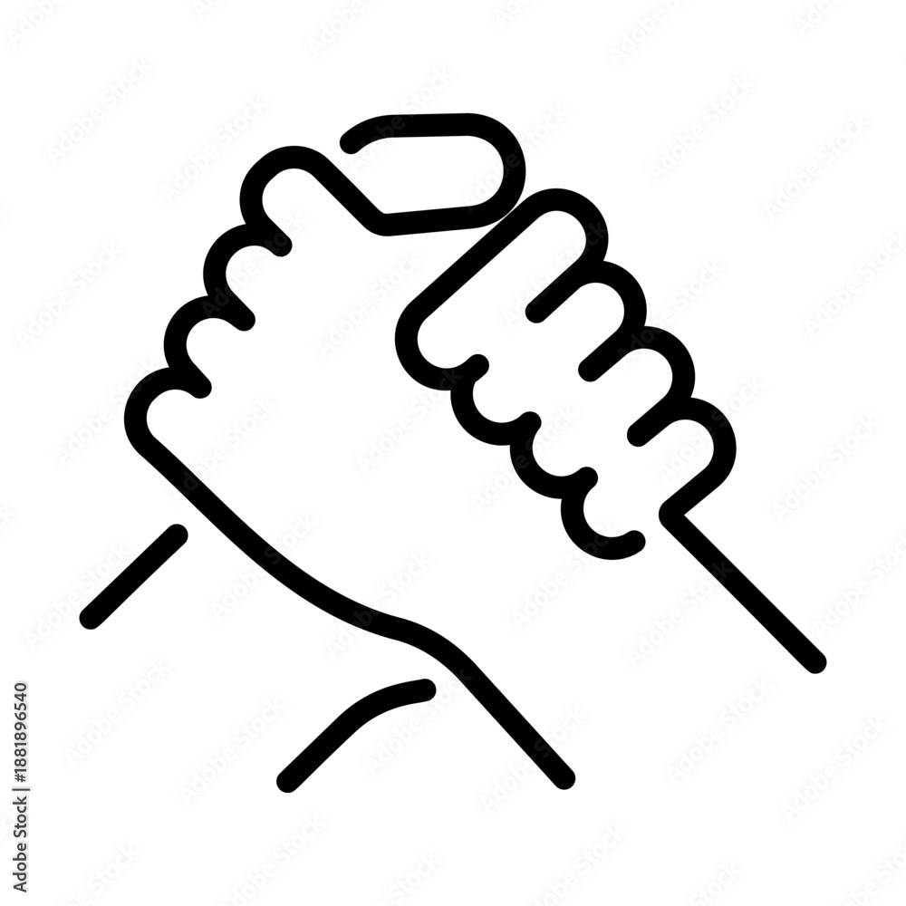 Fototapeta premium A linear icon showing a deal done