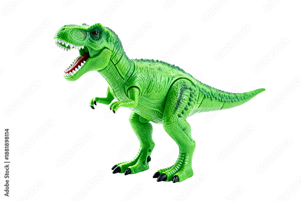 Obraz premium Green Toy Tyrannosaurus Rex Dinosaur Figure