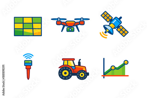 Modern technology in agriculture using drone and satellite for field