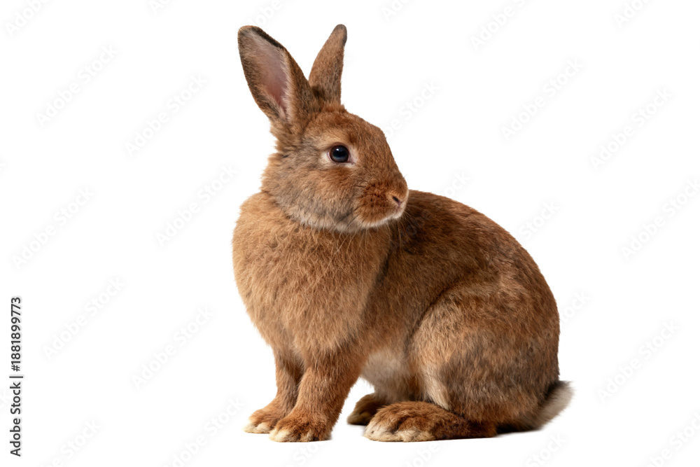 Fototapeta premium Portrait of a Brown Domestic Rabbit