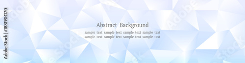 ワイド構図の青ポリゴンクリスタル背景 Webバナー用