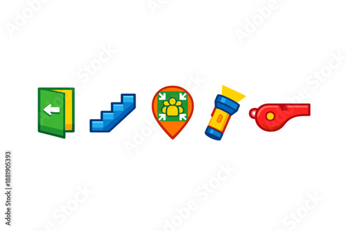 Icons representing different actions and tools for navigation and